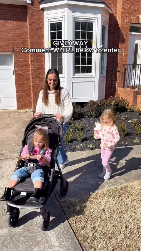 Instagram post by @kierstenbrooketravels for Joie Baby Gear. Caption reads: ✨ STROLLER GIVEAWAY ✨ We’re giving away a Joie....