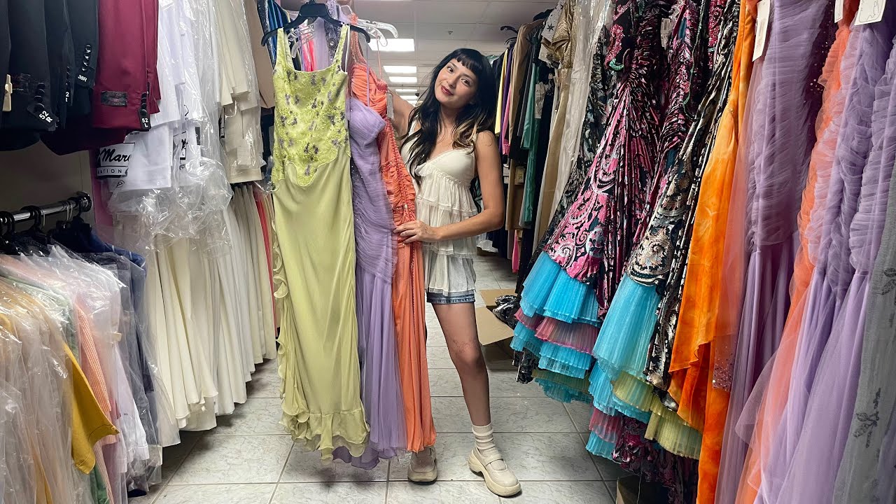 YouTube post by @twinelle for Whatnot. Caption reads: finding the perfect *WEDDING GUEST* dress // …they....
