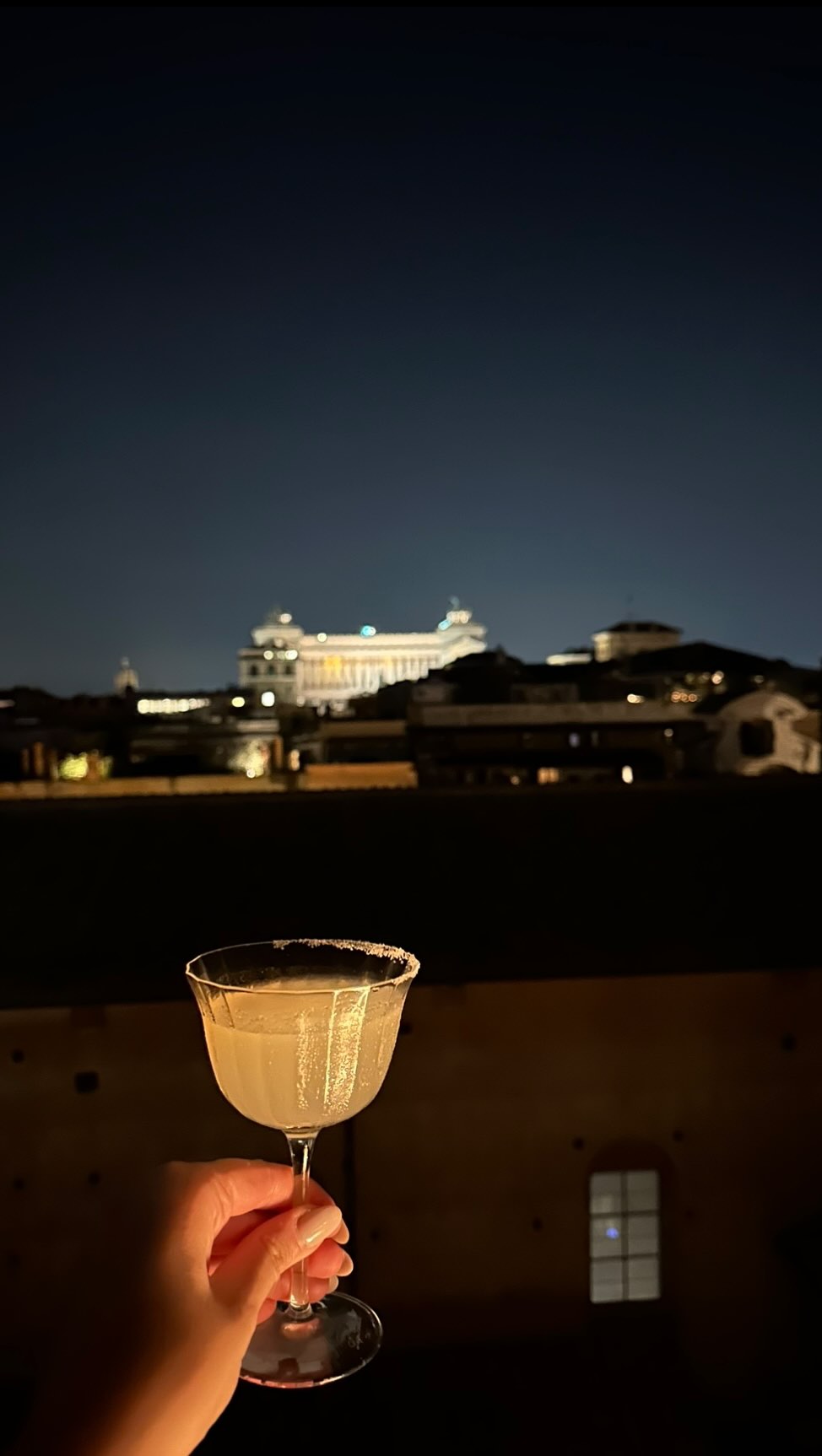 Instagram post by @youritalianbestie for Six Senses. Caption reads: [...] in Rome! @notosrooftop at the @sixsensesrome....