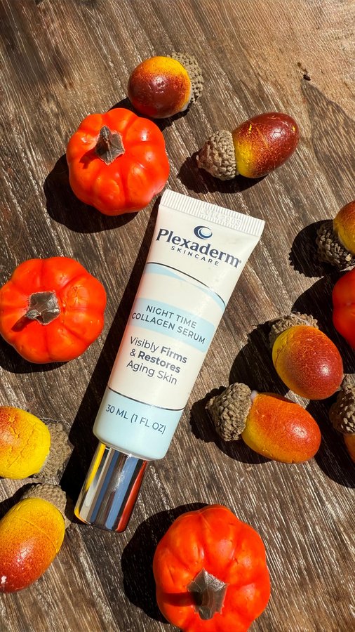 Instagram post by @thedintheusa for Plexaderm. Caption reads: #sponsored 🍁 Nighttime is when the real magic....