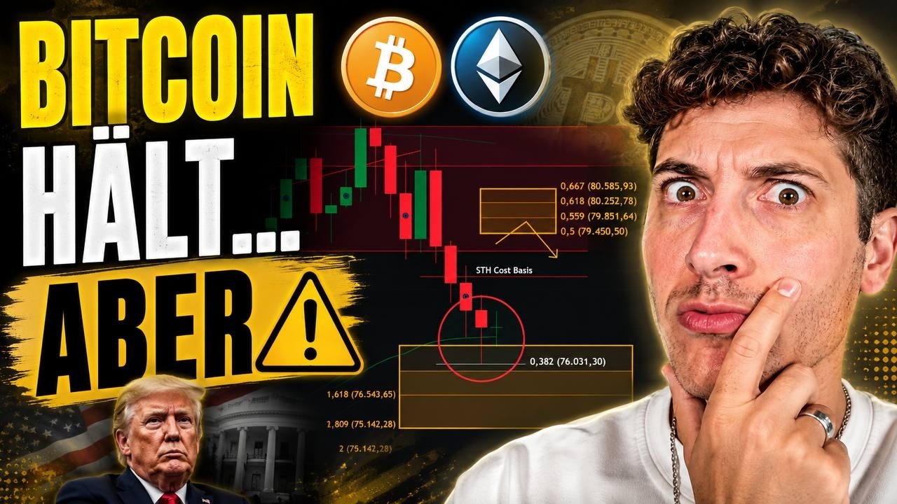YouTube post by @cryptowallstreet for BingX. Caption reads: Bitcoin holds key zone - this is exactly what's....