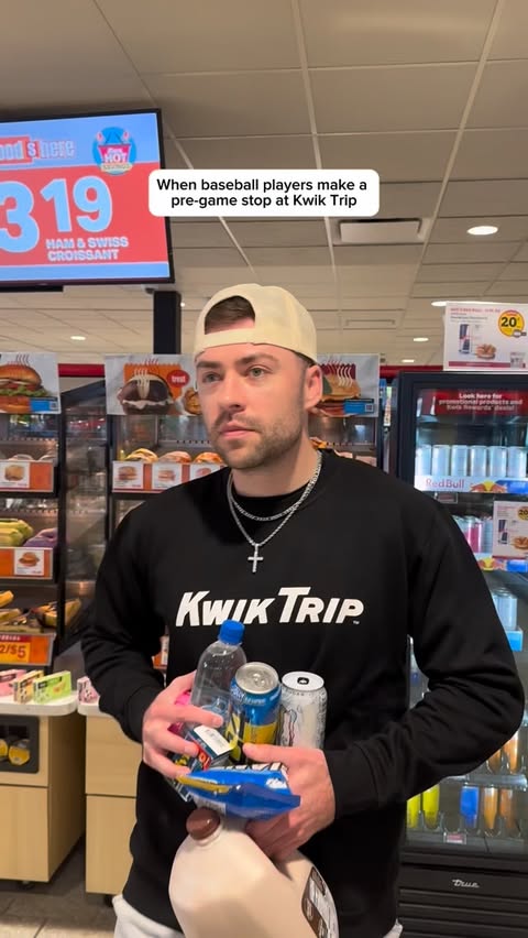 Instagram post by @ryanellingson8 for Kwik Trip. Caption reads: [...] know the pre-game stop is always @kwiktrip....