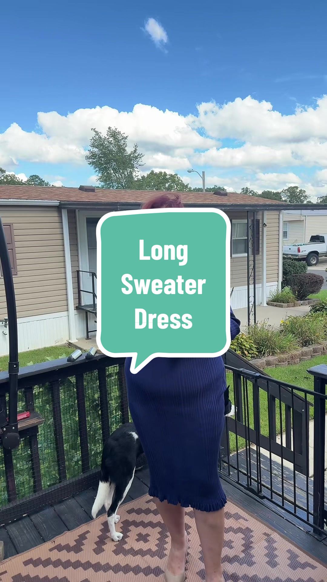 TikTok post by @janetweyers for Grace Karin US Shop. Caption reads: @Grace Karin US Shop #sweaterdress #dress....