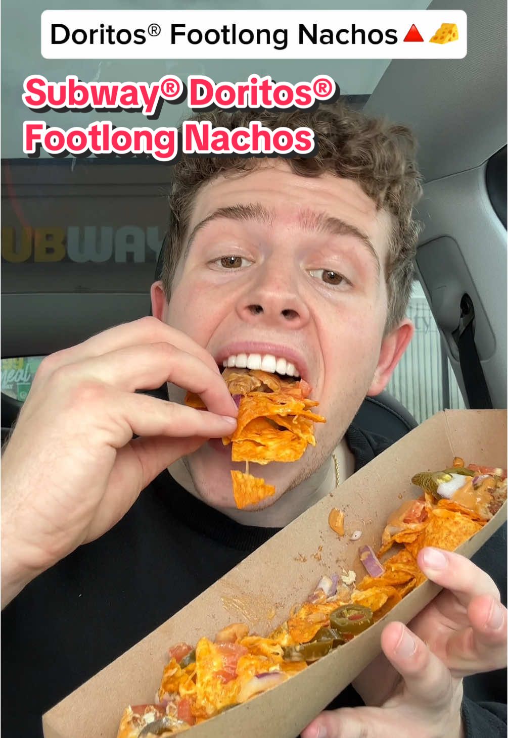 TikTok post by @tommywinkler for Subway. Caption reads: #subwaypartner The King of Crunch is back in town!....