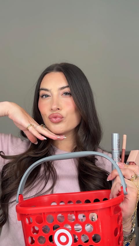 Instagram post by @kay_caputo for Target Style. Caption reads: [...] ready to go😚🫶🏼 @maybelline @target....