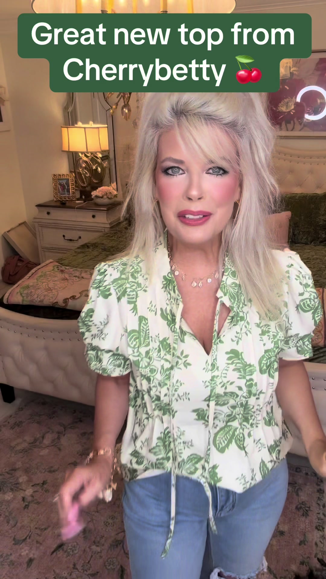 TikTok post by @amy.phillips13 for Cherrybetty. Caption reads: A great new blouse from @Cherrybetty that will....