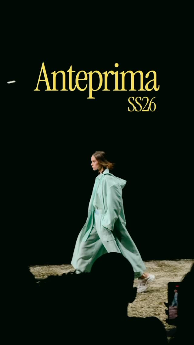 Instagram post by @hustlerani for Anteprima. Caption reads: anteprima ss26 btw!!!!.