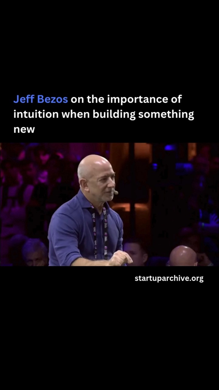 Instagram post by @startuparchive_ for Reuters. Caption reads: When Jeff Bezos is trying to figure out where his....