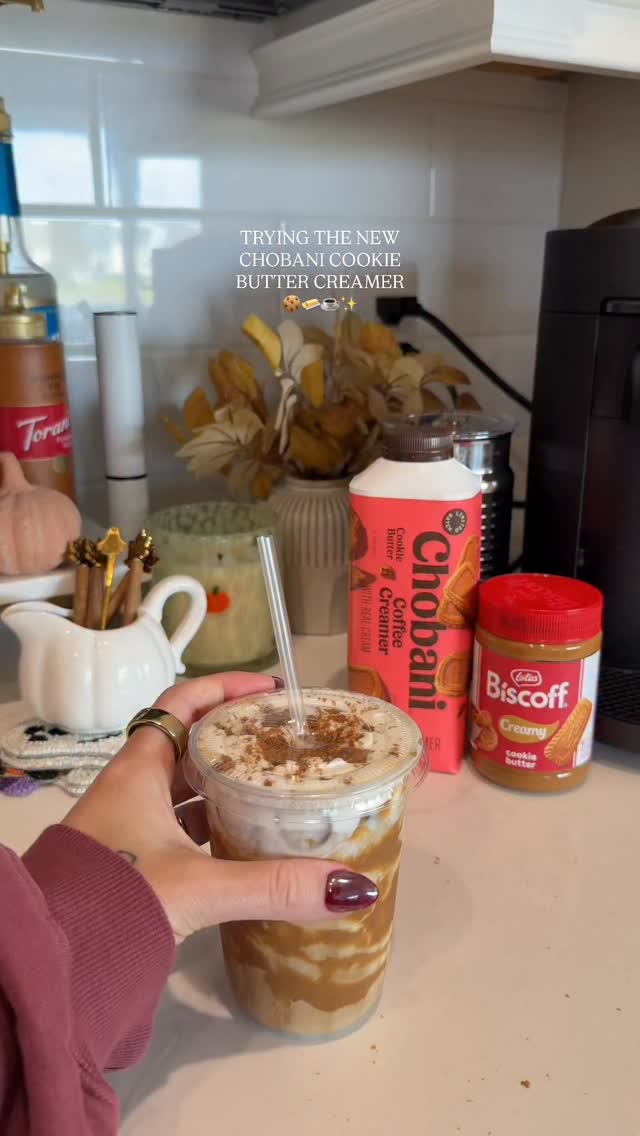 Instagram post by @jenglufling for Chobani. Caption reads: Couldn’t wait to try this creamer and it did not....