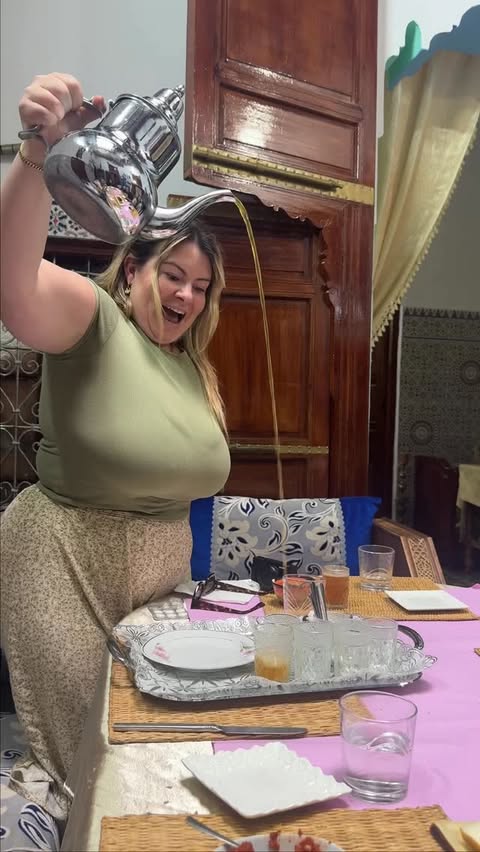 Instagram post by @hannahzaslawski for Intrepid Travel. Caption reads: [...] year I went to Morocco with @intrepidtravel....