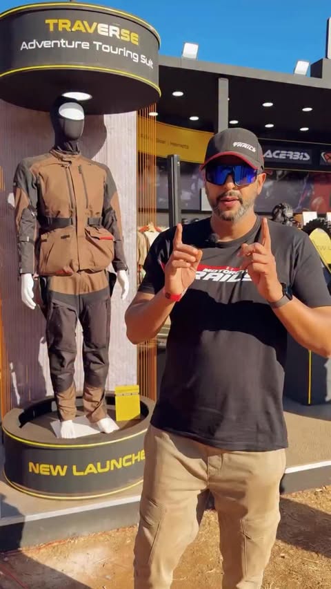 Instagram post by @motorcycletrails for Reise Moto. Caption reads: Reise unveiled launched some great products at the....