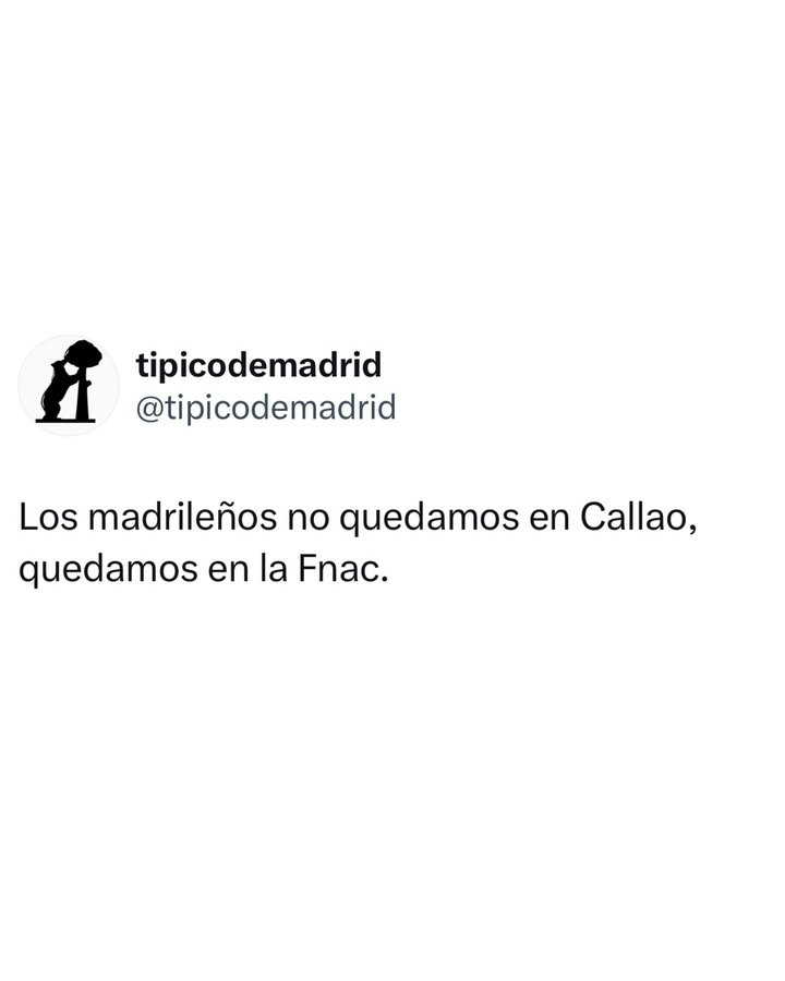 Instagram post by @tipicodemadrid for Fnac. Caption reads: Publi. El 30 de octubre estaré firmando vasitos de....