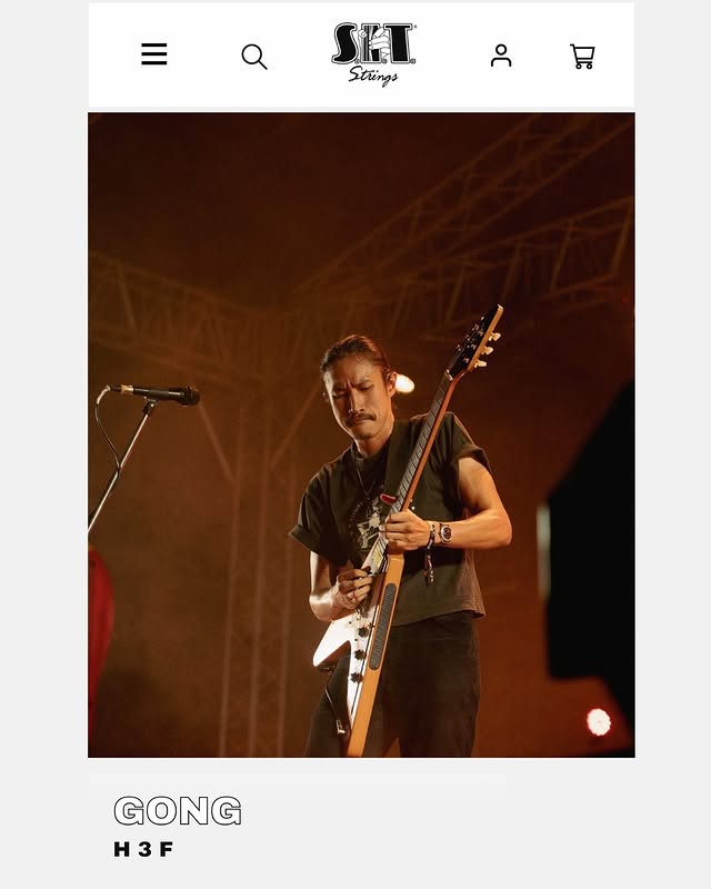 Instagram post by @gong.thepvipat for SIT Strings. Caption reads: Officially on @sitstrings ! It’s an honor to be....