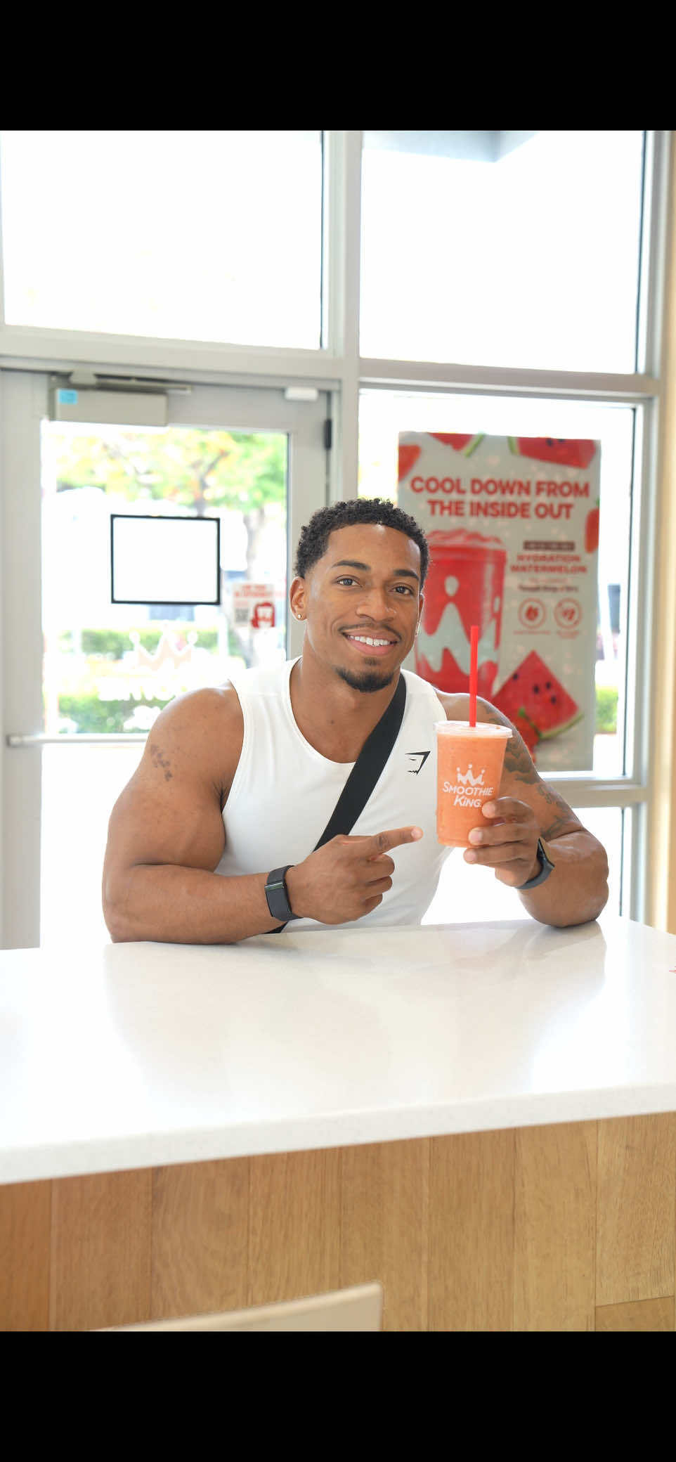 TikTok post by @jbailey_justdoit for Smoothie King. Caption reads: Hydration is key! 🥥  This hydration smoothie from....