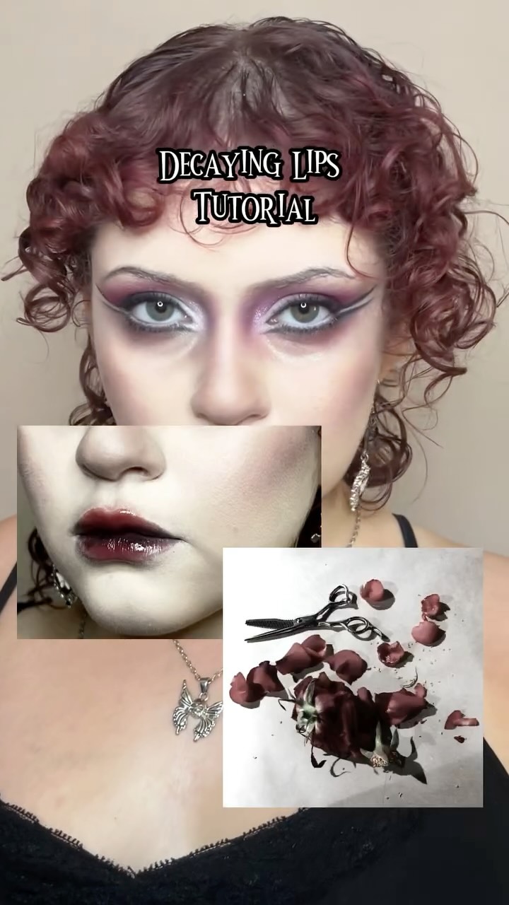 Instagram post by @isasliner for TIRTIR. Caption reads: LIPS INSPIRED BY DECAYING FLOWERS TUTORIAL....