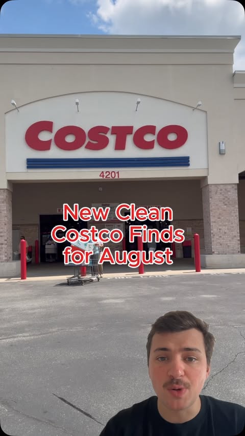 Instagram post by @realfoodsguy for MUD/WTR. Caption reads: NEW at Costco this August 🛒 all the clean finds....