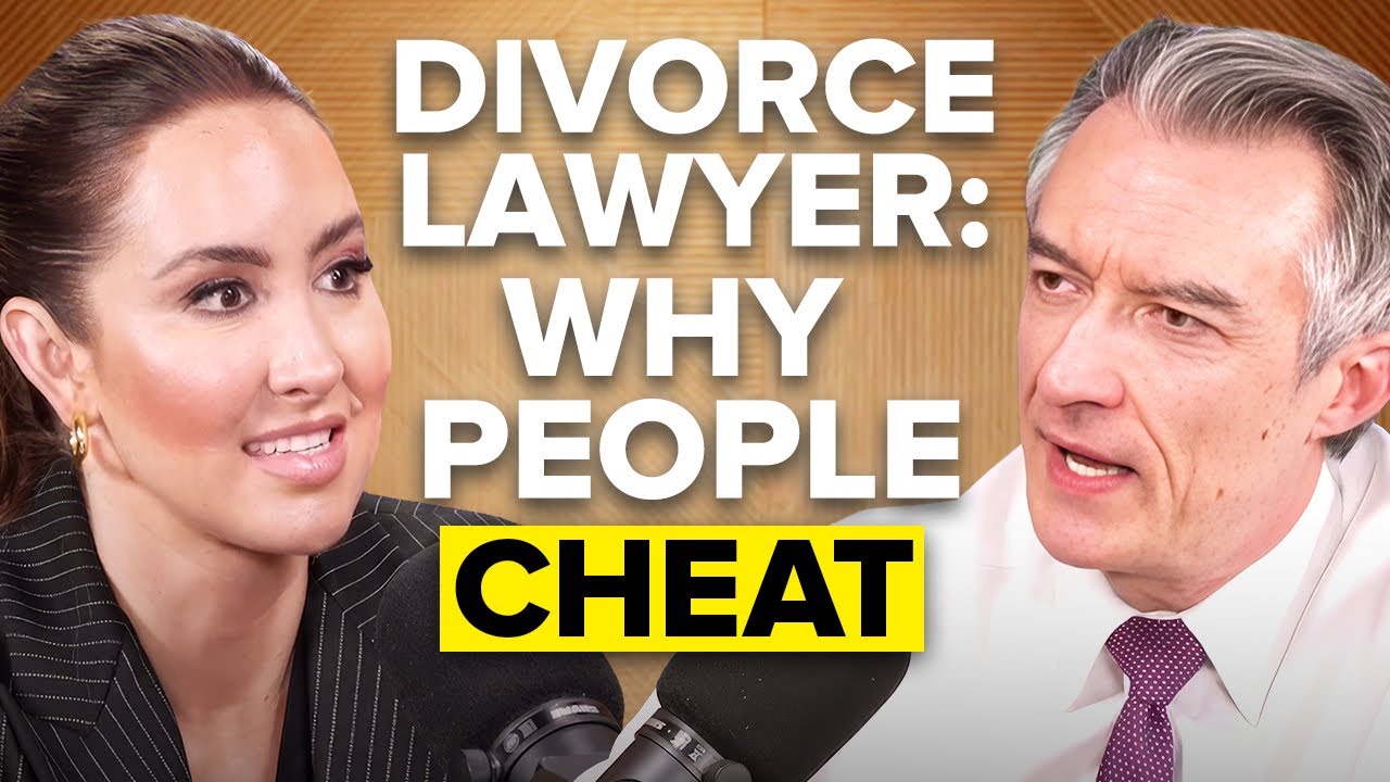 YouTube post by @PodcastBigDeal for GoDaddy. Caption reads: Divorce Expert: The Early Signs of Infidelity |....