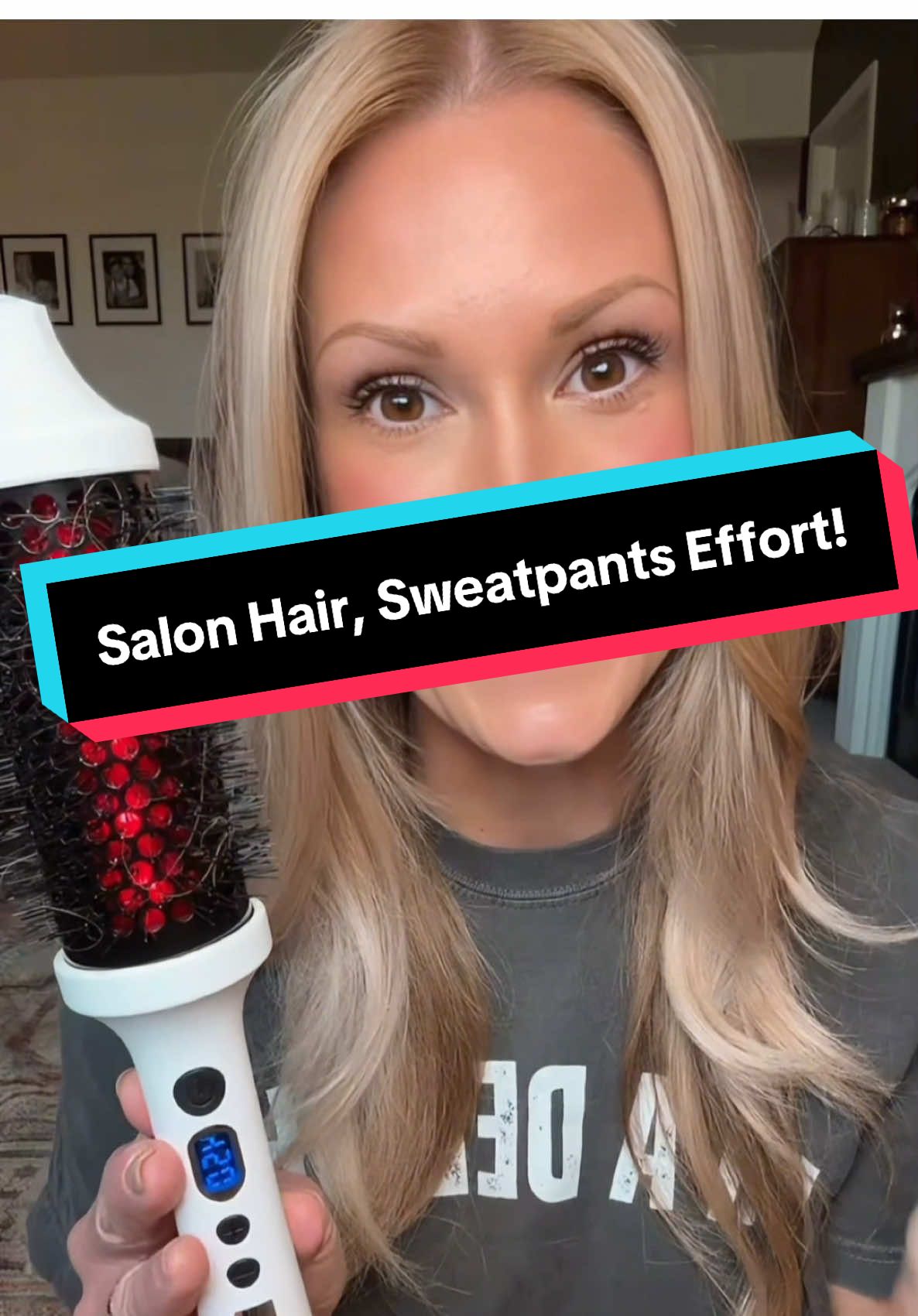 TikTok post by @tiredasamother for BondiBoost. Caption reads: [...] smooths, and styles all at once! The....