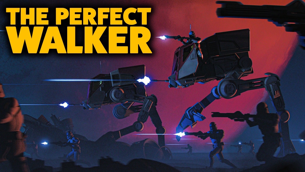 YouTube post by @ECHenry for ArtStation. Caption reads: The AT-PT made no sense, so I fixed it..
