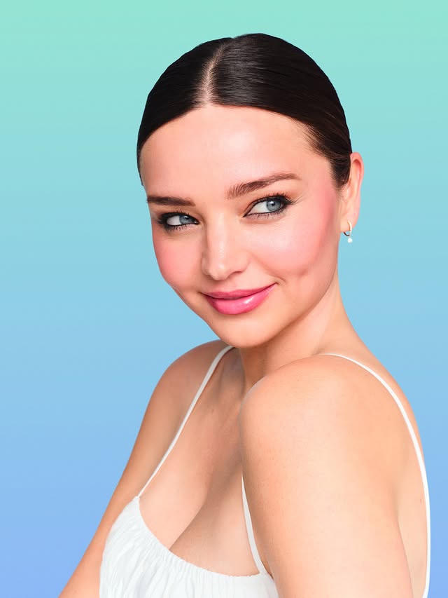 Instagram post by @mirandakerr for ALMAY. Caption reads: I’m so happy to be joining the @almay family as....