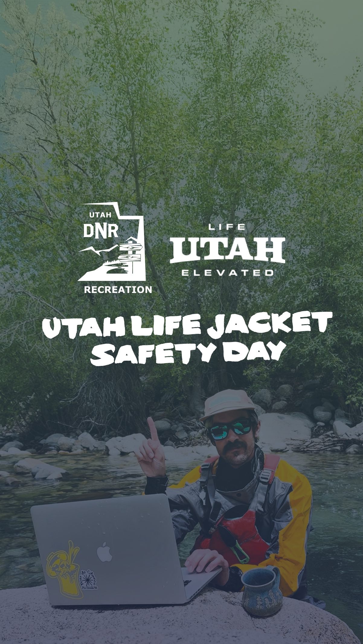 Instagram post by @utahdor for Visit Utah. Caption reads: It’s official — May 16th is Utah Life Jacket....