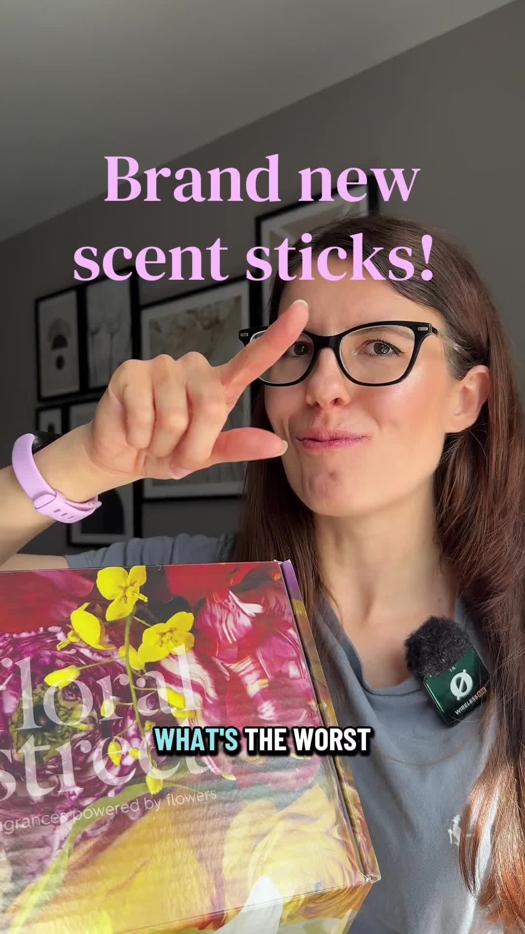 TikTok post by @violet.hollow for Floral Street. Caption reads: [...] travel friendly solid perfume in....
