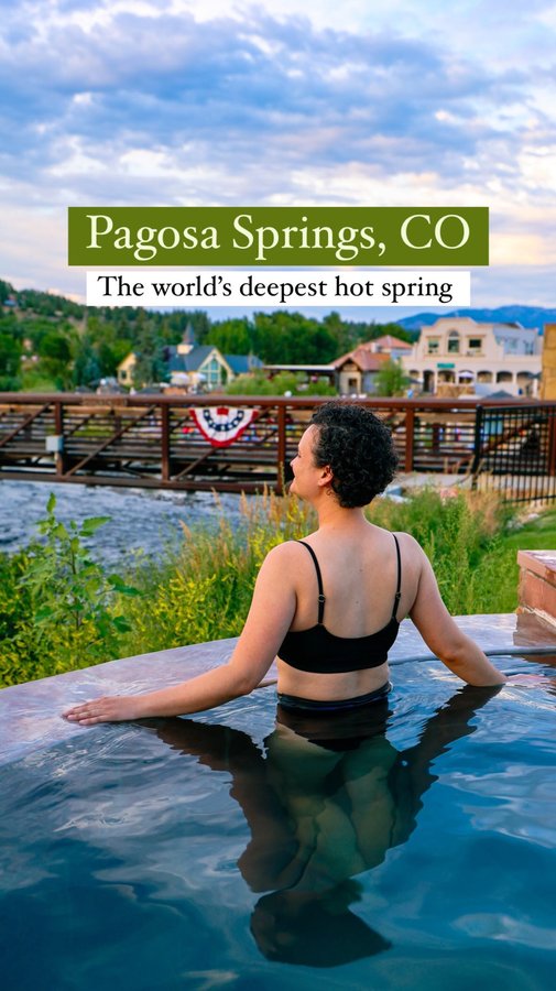 Instagram post by an influencer for Visit Colorado. Caption reads: [...] that Pagosa Springs in @visitcolorado is....