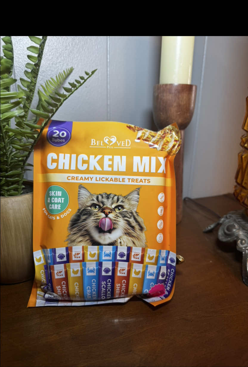 TikTok post by @tmichelle27 for Beloved Pets. Caption reads: [...] ingredients. Give your cat the Beloved Pets....