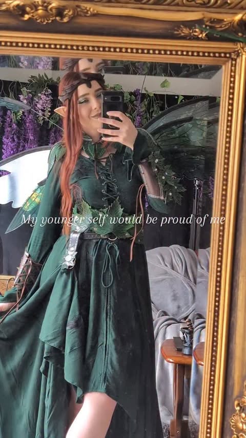 Instagram post by @thescarletthuntress for HolyClothing. Caption reads: Finally dressing the way I always wanted too, my....