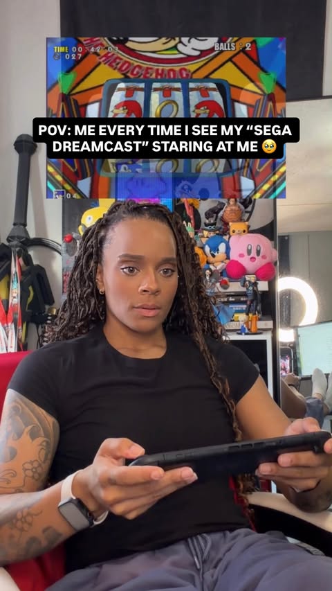 Instagram post by @alicewolves for SEGA. Caption reads: The Sega Dreamcast🌀 💫 This console gave me some....