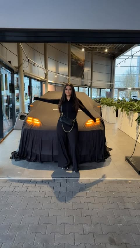 Instagram post by @saliha_selo for Porsche. Caption reads: Upgrade unlocked ✨ New car energy... #porschegts....