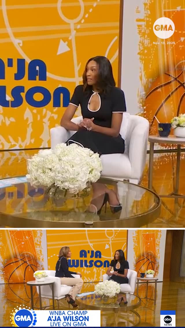 Instagram post by @robinrobertsgma for Good Morning America. Caption reads: @aja22wilson weighs in on ongoing WNBA CBA....