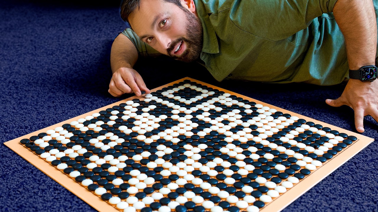 YouTube post by @veritasium for NASA. Caption reads: I built a QR code with my bare hands to see how it....