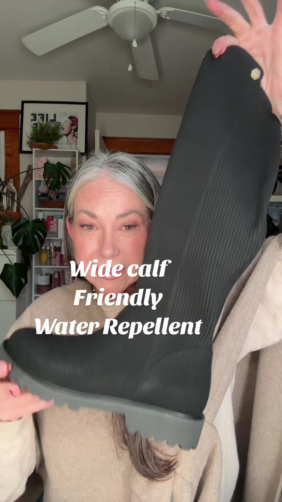 TikTok post by @aestheticaleestyled for VIVAIA. Caption reads: @VIVAIA US obsessed with the water repellent tall....