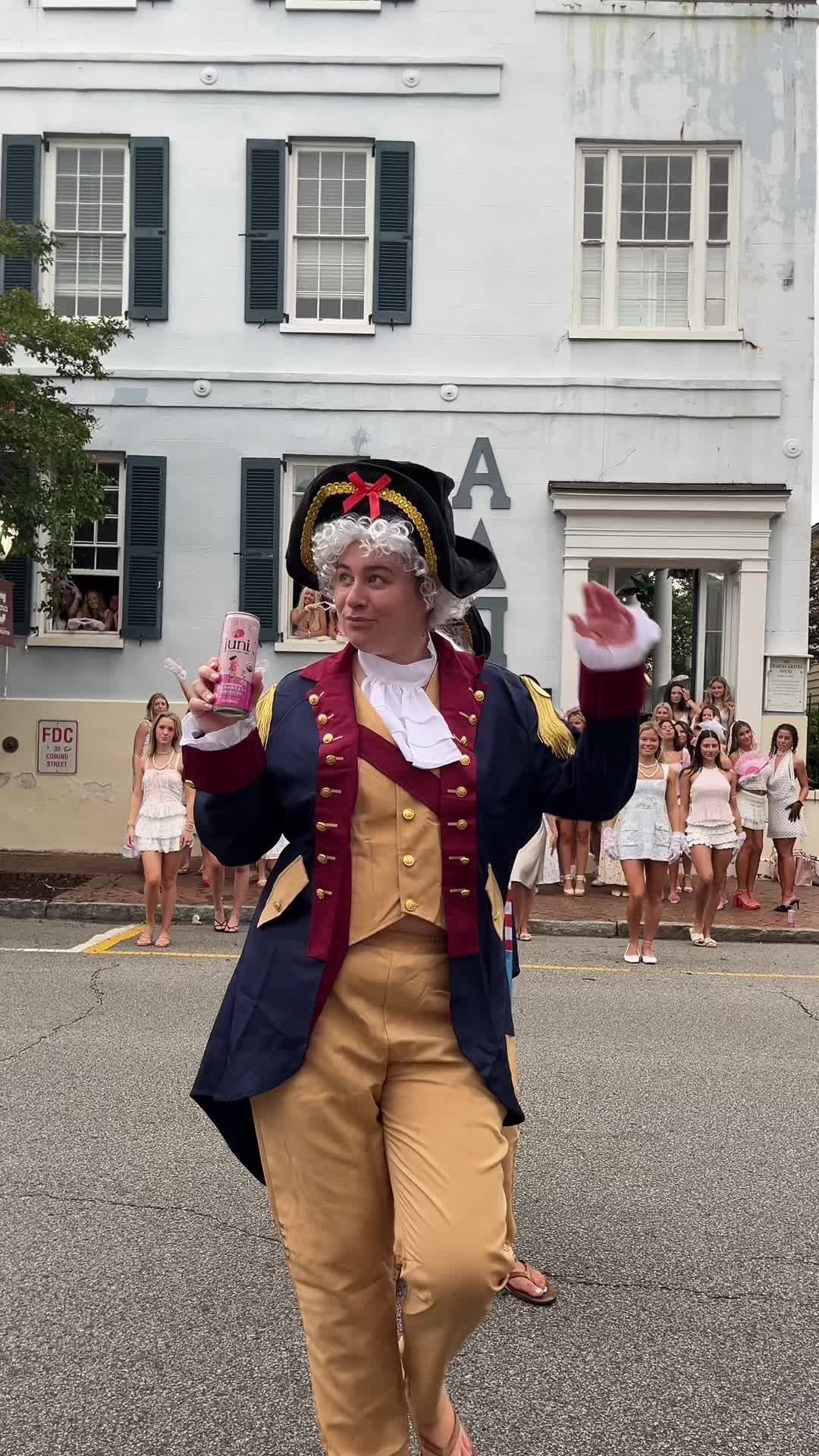 TikTok post by @cofcadpi for Drink Juni. Caption reads: Welcome to the tea party 🫖🎀@Drink Juni #rushtok....