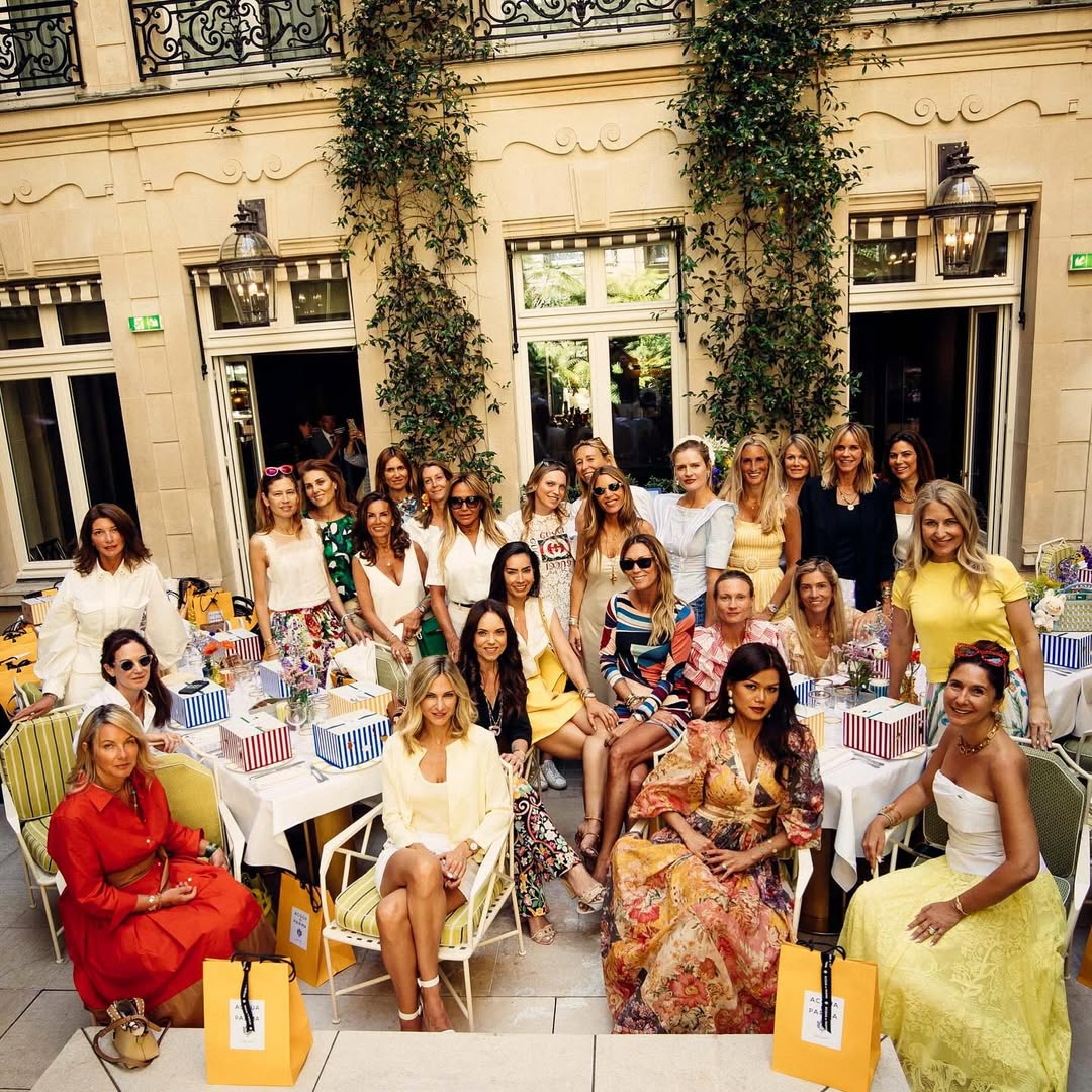 Instagram post by @juliettelonguet for Acqua di Parma. Caption reads: Sunshine in our hearts with the iconic yellow bag....
