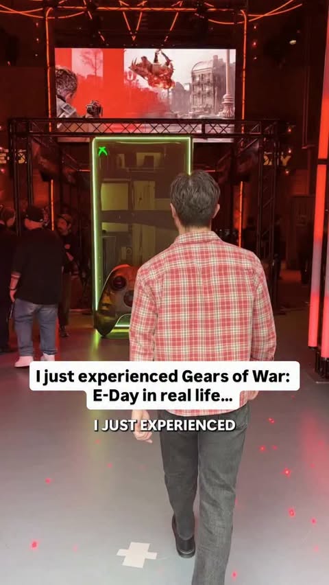 Instagram post by @roganplaysgames for Xbox. Caption reads: #AD | XBOX Canada just invited me out to London to....