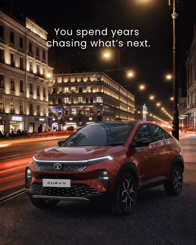 Instagram post by @tatacurvv for Tata Motors. Caption reads: [...] #TataCURVV #CURVV #SUVCoupe #TataMotors ​ {....