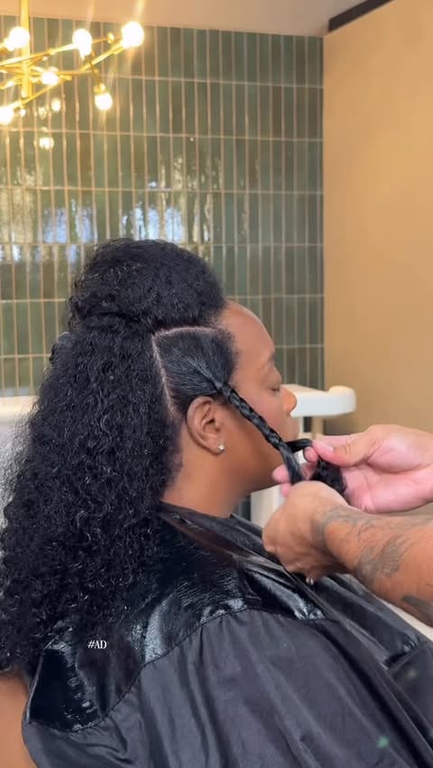 Instagram post by @therealmarcmendez for SalonCentric. Caption reads: I’m giving you my silk press tips brought to you....