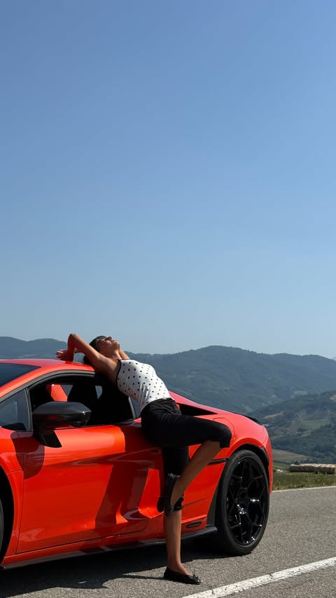Instagram post by @rachele.santoro for Lamborghini. Caption reads: My kind of plans @lamborghini #temerario #invited.