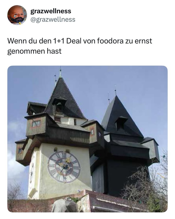 Instagram post by @grazwellness for foodora.at. Caption reads: [...] 1+1 McDonald’s Deals bei @foodora.at so gut....