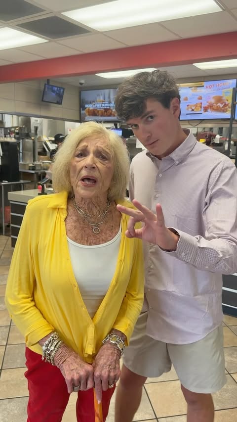 Instagram post by @elliotthayestv for Hardee's. Caption reads: Go nominate yours #hardeesmeemaw.