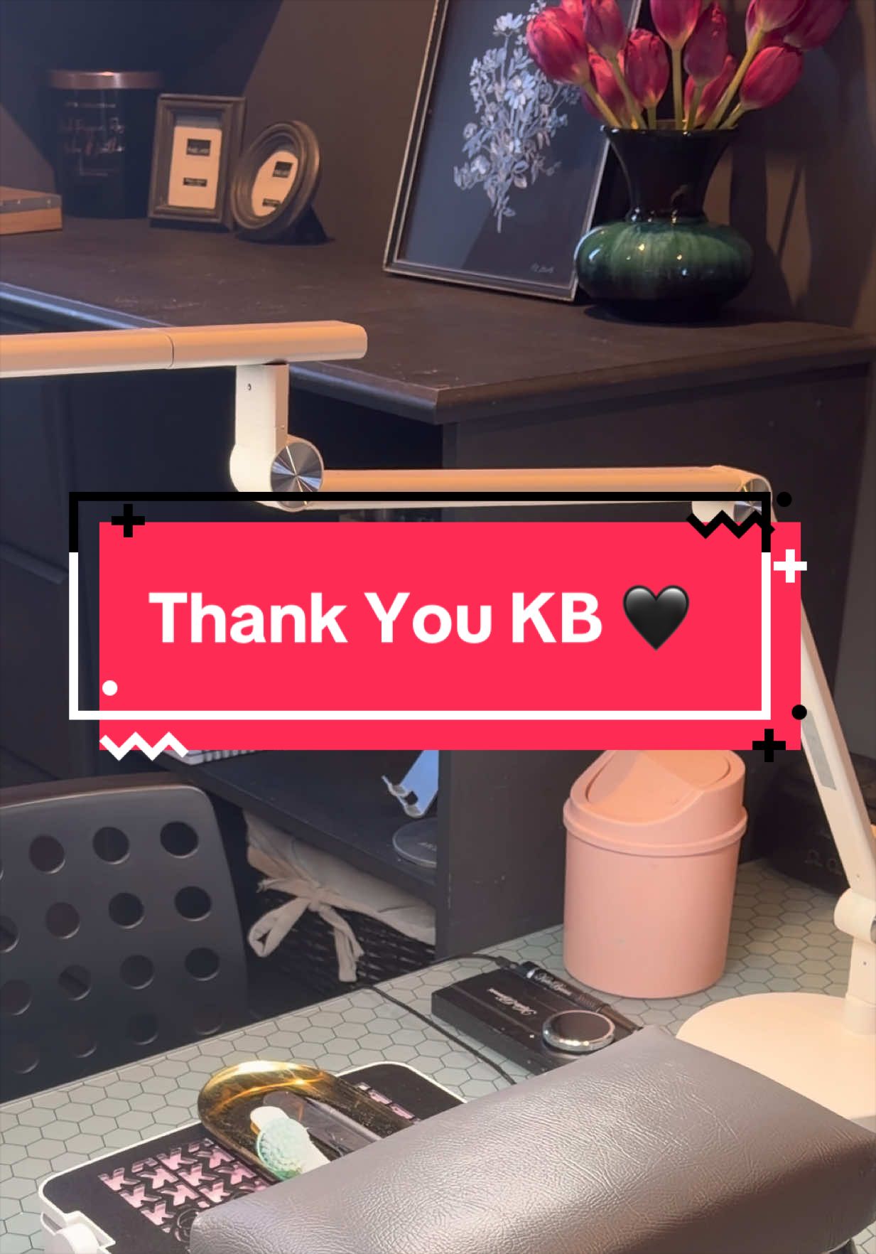 TikTok post by @glamourphile for Katie Barnes Tool Range. Caption reads: Thank you @Katie Barnes Tool Range this light is a....