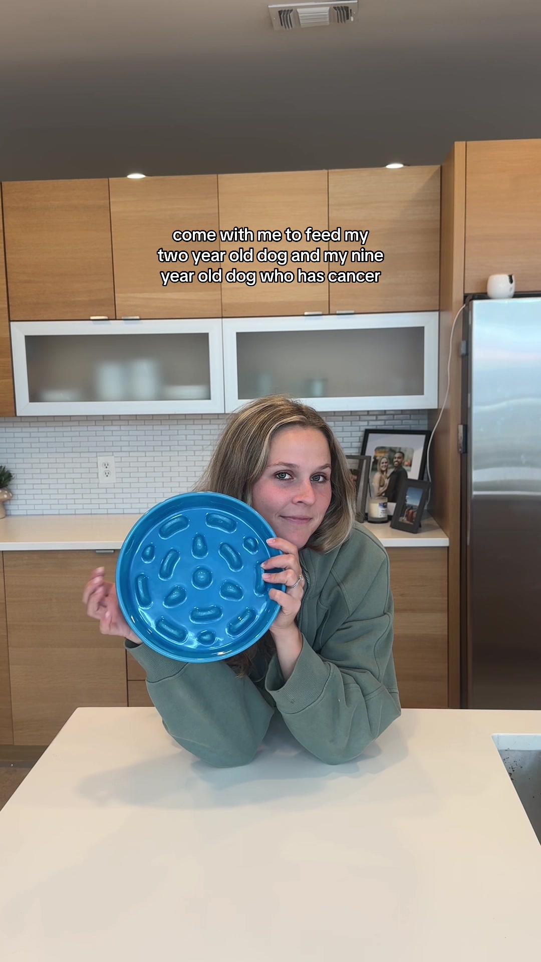 TikTok post by @harveytherescue for Native Pet. Caption reads: feeding my doggies 🫶  @Native Pet....