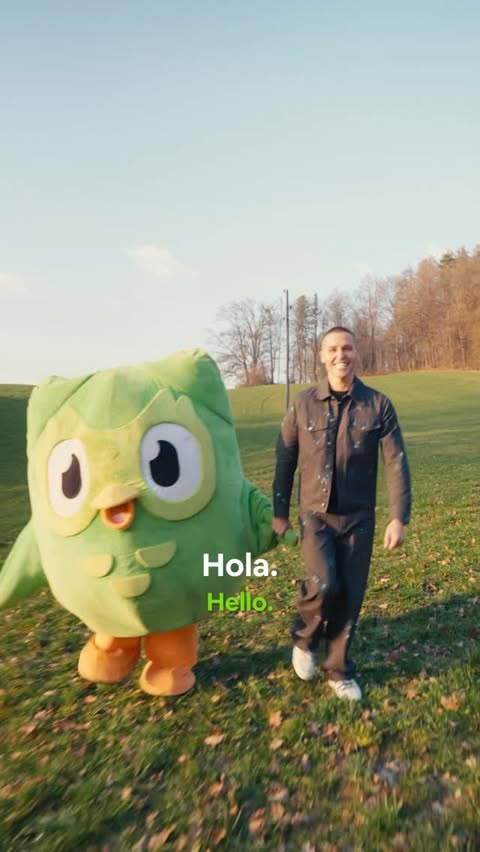 Instagram post by @jackremmington for Duolingo. Caption reads: [...] like a local when you download the @duolingo....