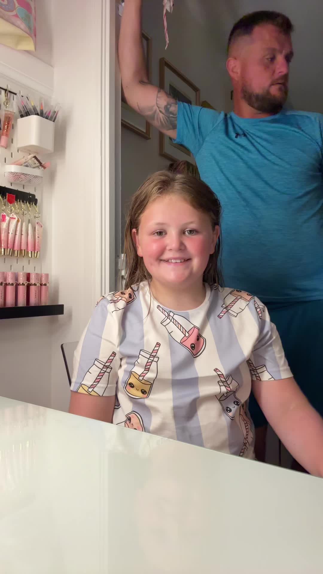 TikTok post by @daddyandcarly for Spotlight Oral Care. Caption reads: Get ready for bed. Thank you so much @Spotlight....