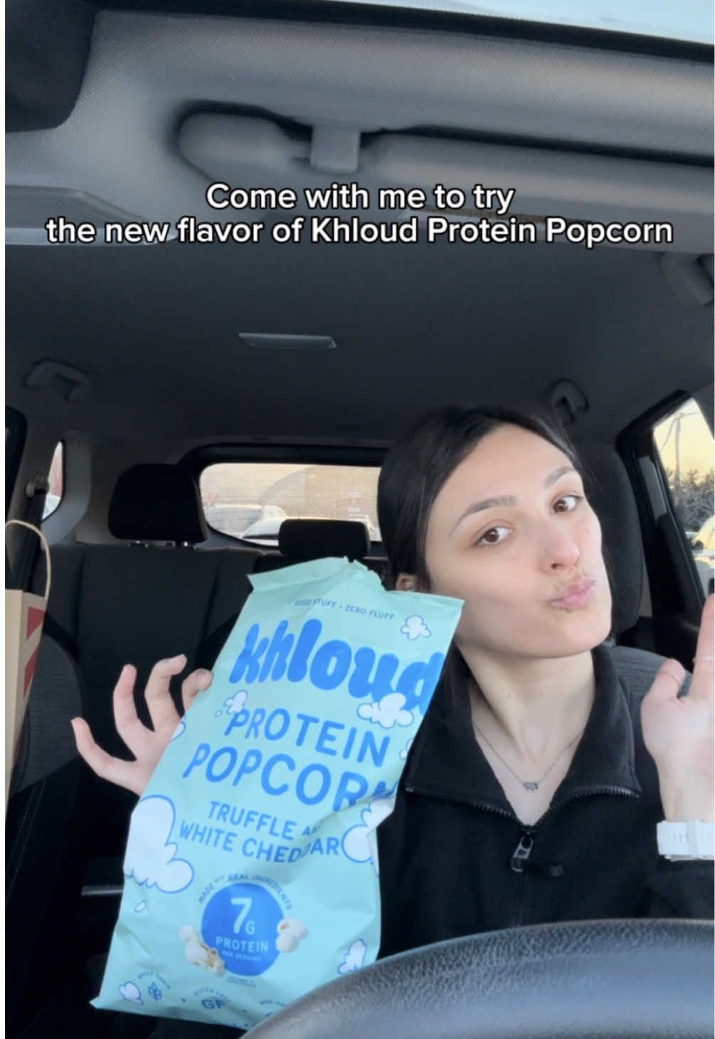 TikTok post by @anizzy679 for KhloudFoods. Caption reads: [...] Cheddar, at Target!✨🥰 #khloudpartner....