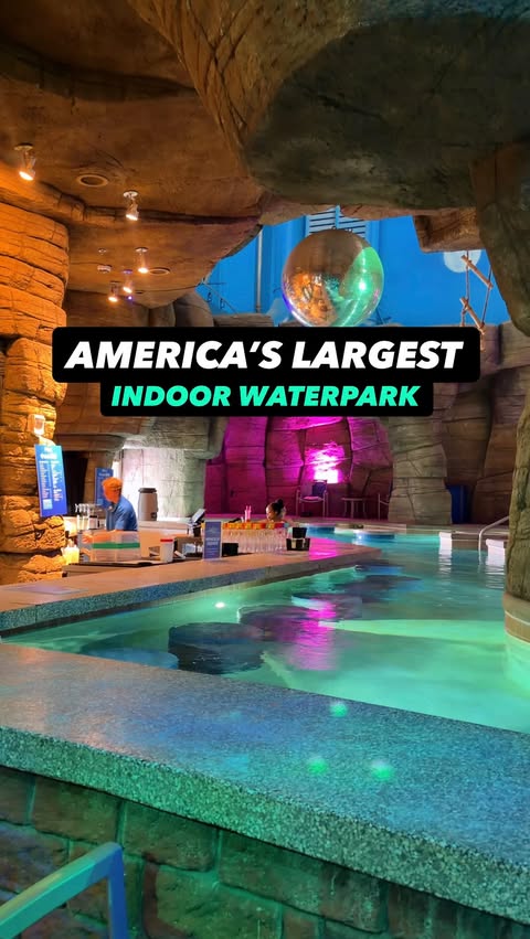 Instagram post by @theaustintourist for Kalahari Resorts & Conventions. Caption reads: THIS TEXAS RESORT FEELS WAY MORE EXPENSIVE THAN IT....