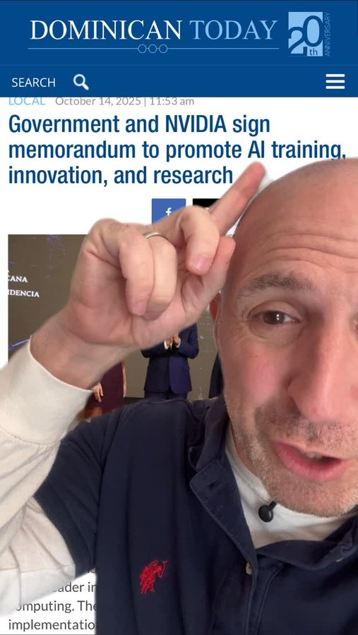 Instagram post by @thejamiegruber for NVIDIA. Caption reads: DR 🇩🇴 partnering with @nvidia 😲😲

This will be....