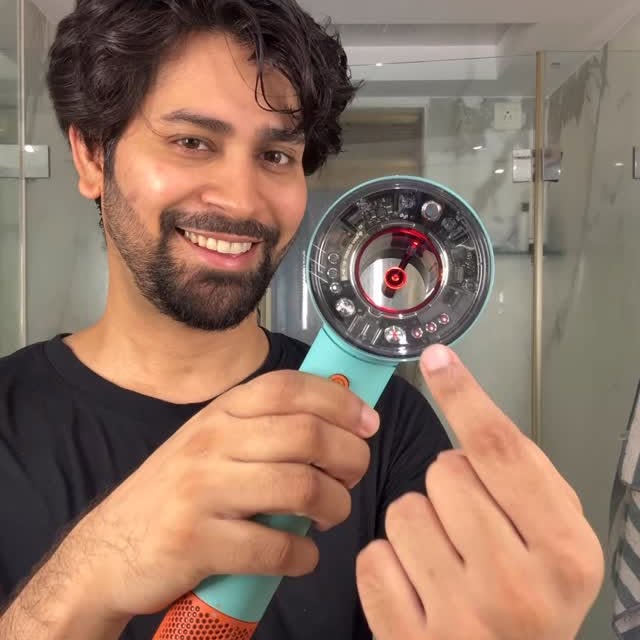 Instagram post by @wingitwithankush for Dyson. Caption reads: #Collaboration | The @dyson_india Supersonic Nural....
